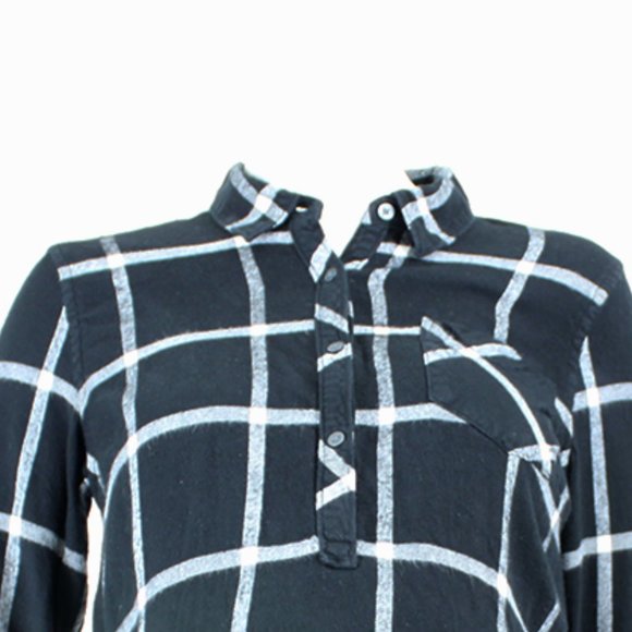 2 For $20 Gap Maternity Grid Plaid Popover Size S - Picture 3 of 4